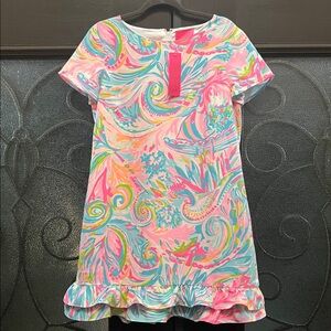 Lilly Pulitzer Multi-Color Masey Romper NWT 12 “Carnivale Coral”